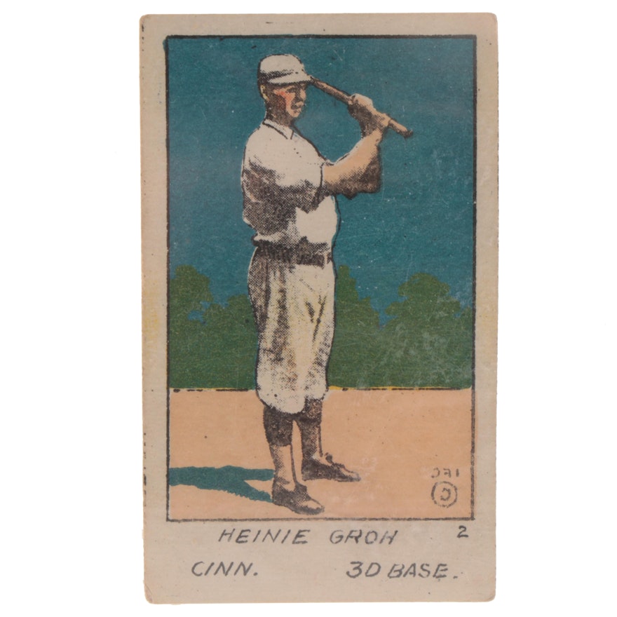 1920 W516-1-2 Heinie Groh #2 Hand Cut Baseball Strip Card