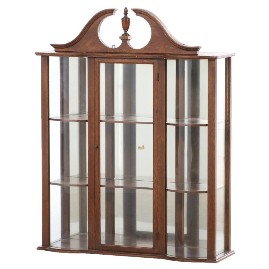 Federal Style Hanging Display Cabinet, 20th Century