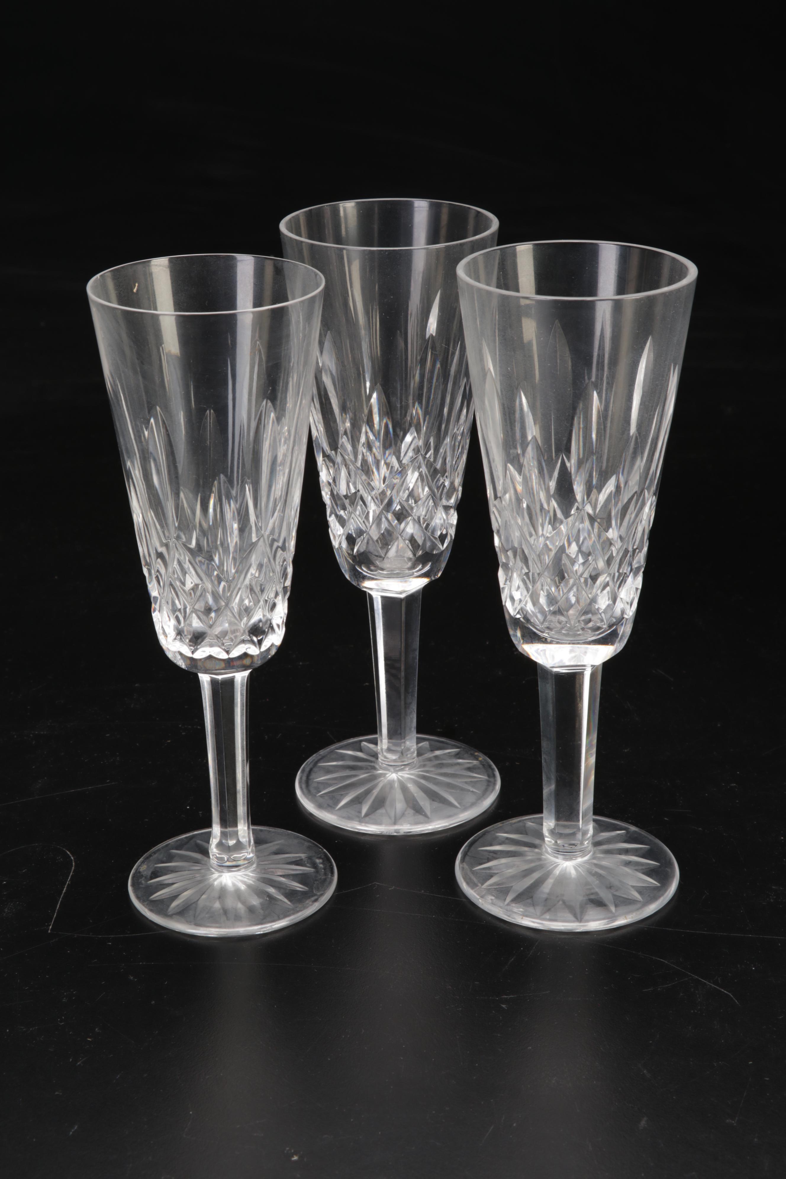 Waterford Crystal "Kylemore" Champagne Glasses With Other Waterford