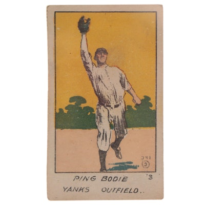 1920 W516-1-2 Ping Bodie #3 Hand Cut Baseball Strip Card
