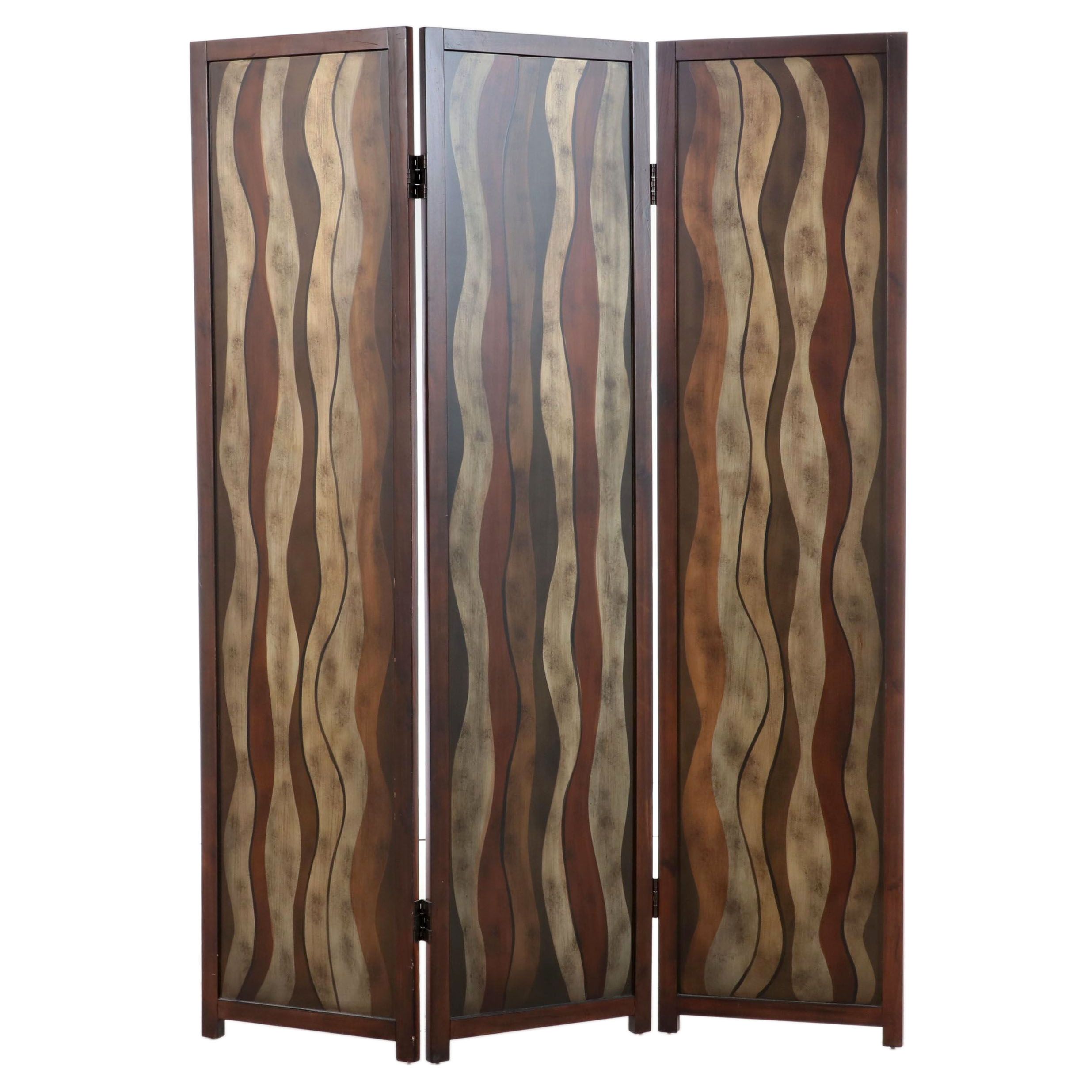 Modernist Style ThreePanel Folding Screen EBTH