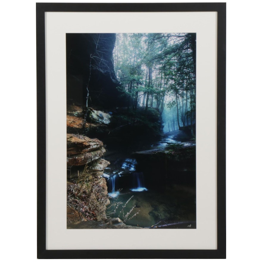 Christopher Brinkman Digital Photograph of Forest Waterfall, 2015