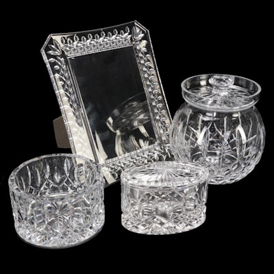 Waterford "Lismore" Crystal Jar, Bowl, Box, and Frame