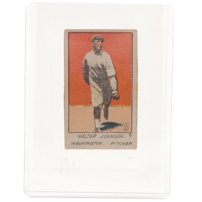 1920 W516-1-2 Walter Johnson #8 Hand Cut Baseball Strip Card