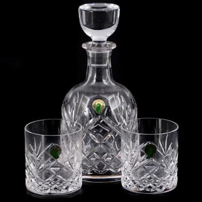 Waterford Crystal "Huntley" Decanter and Old Fashioned Glasses, 2009