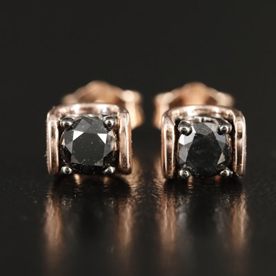 Sterling 0.62 CTW Diamond Stud Earrings