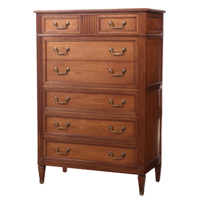 Kindel "Belvedere" Cherrywood Seven-Drawer Chest, Mid to Late 20th Century