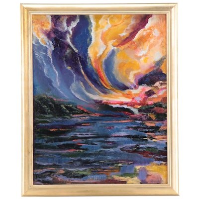 Larissa Sievers Oil Painting "Sunset," 2022