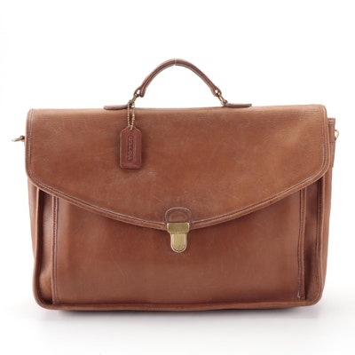 Coach Messenger Bag in Brown Leather, Late 20th Century