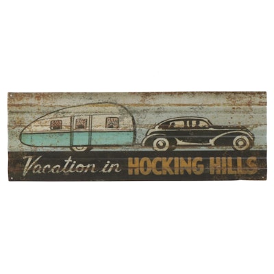 "Vacation in Hocking Hills" Metal Wall Hanging