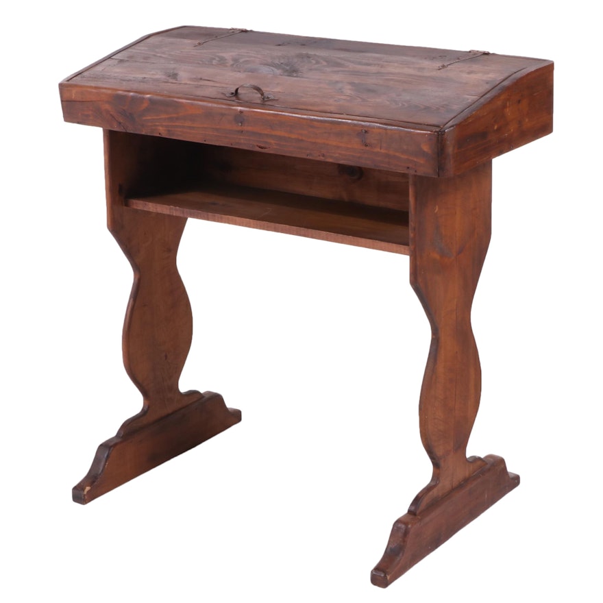 Rustic Style Pine Spinet Desk