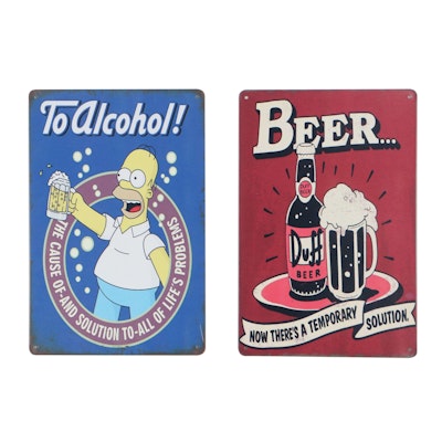 Digital Prints of "Beer..." and Homer Simpson "To Alcohol!"