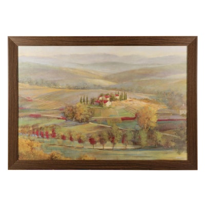 Offset Lithograph After Michael Longo "Tranquil Tuscany," 21st Century