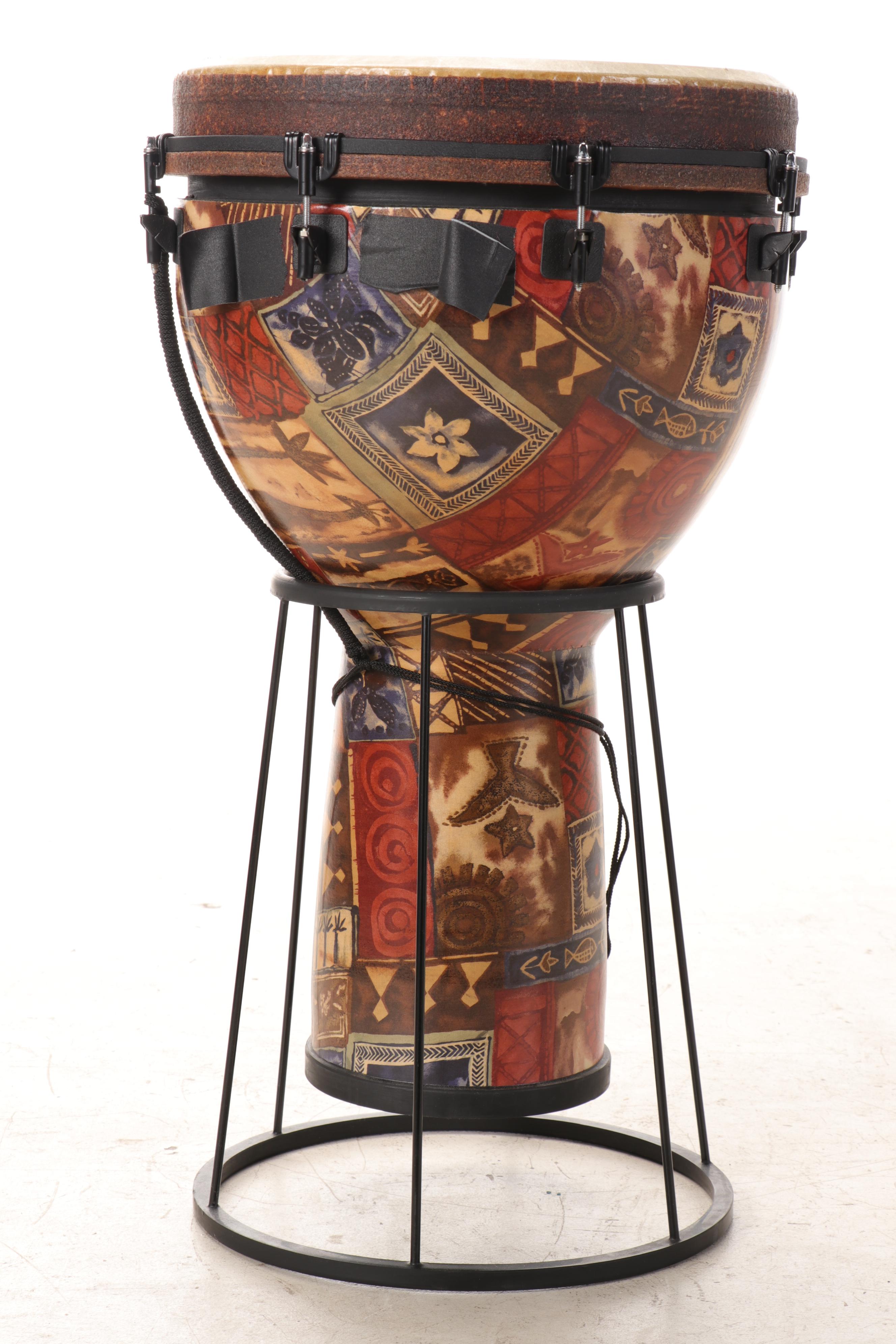 Remo Djembe Designer Series Drum With Stand EBTH