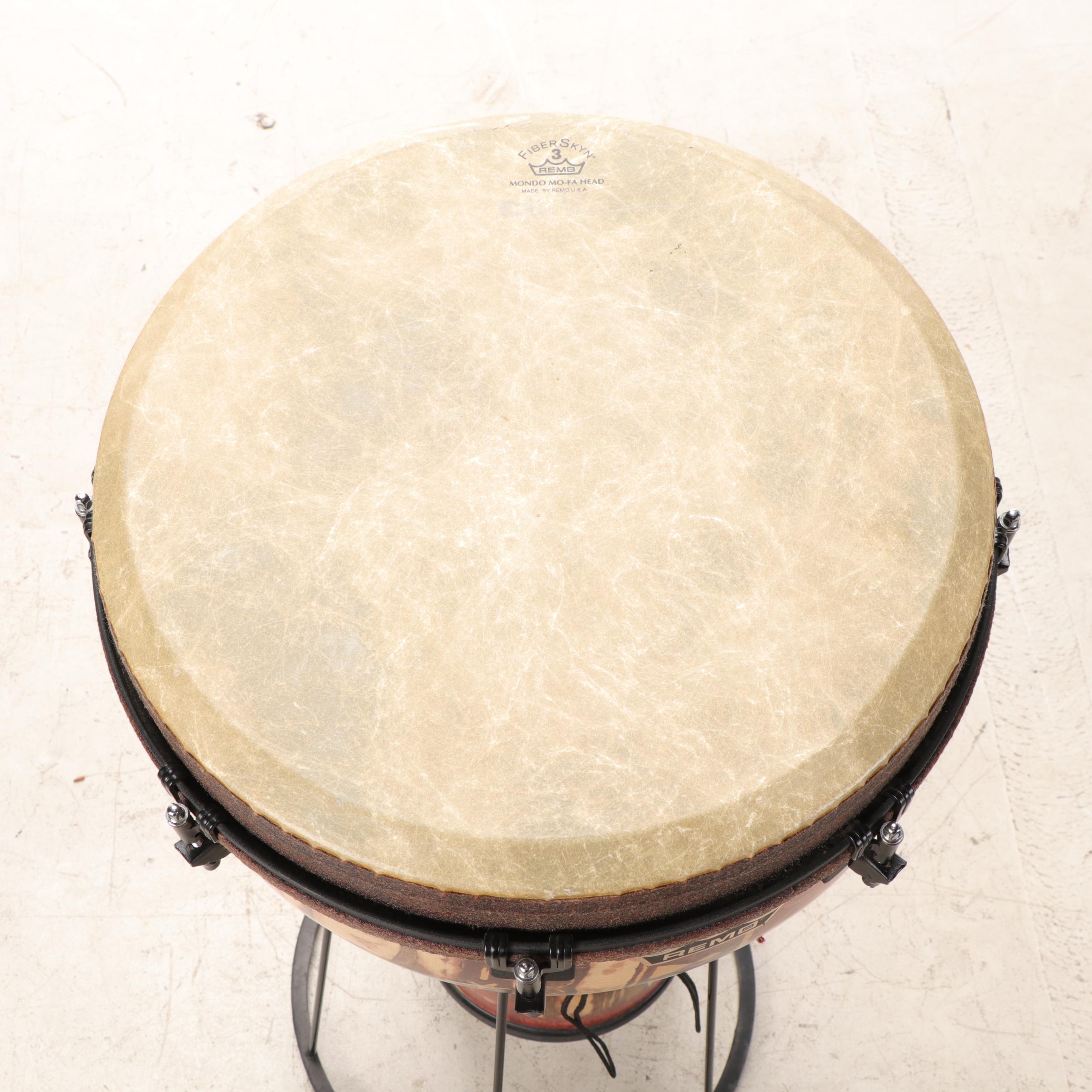 Remo Djembe Designer Series Drum With Stand EBTH