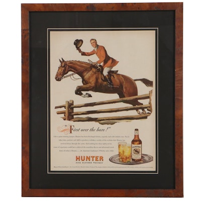 Letterpress Halftone Advertisement for Hunter Whiskey