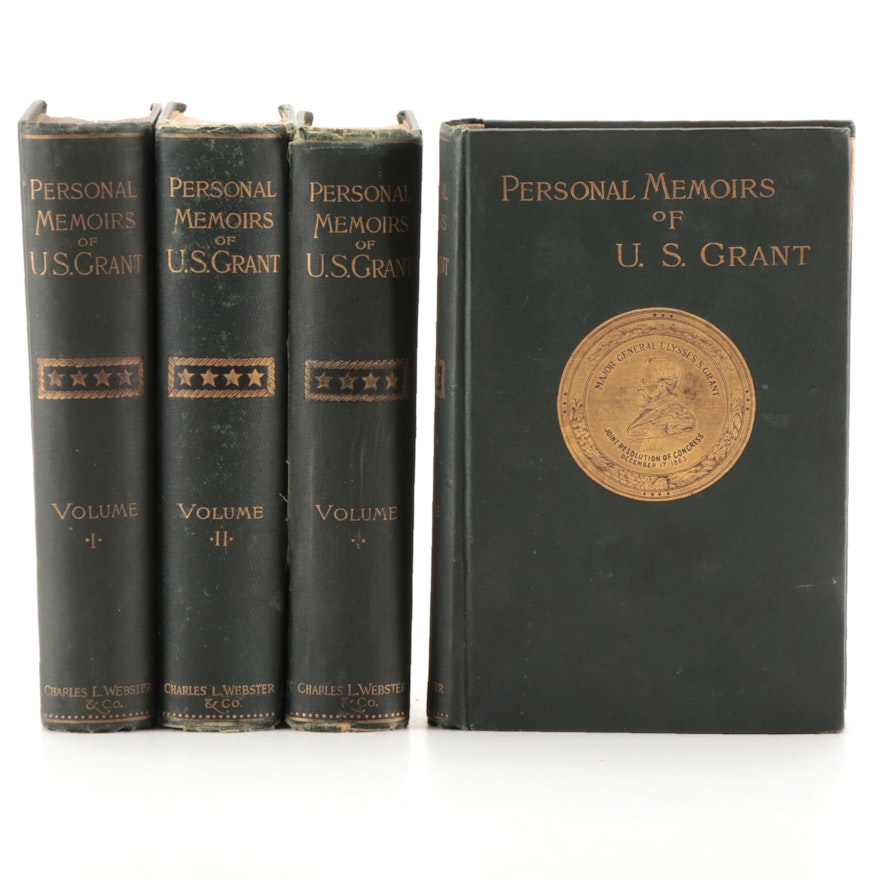 Two "Personal Memoirs of U. S. Grant" Complete Two-Volume Sets, 1885