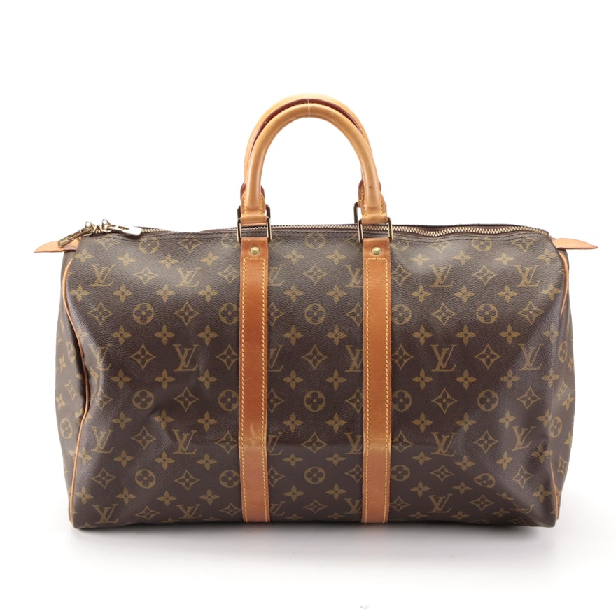 Louis Vuitton Keepall 45 Duffle Bag in Monogram Canvas