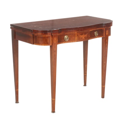Federal Style Inlaid Mahogany Flip Top Games Table