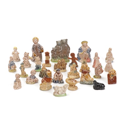 Wade England Whimsies Complete "Nursery Rhymes" Miniature Figurine Set, 1970s