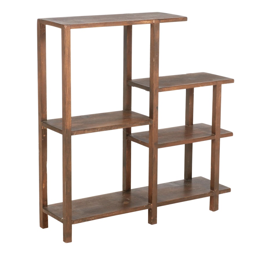 Multi-Tiered Wooden Plant Stand, Mid to Late 20th Century
