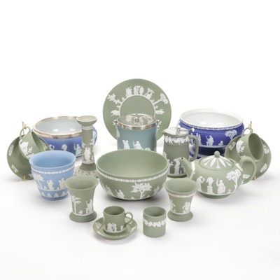 Wedgwood Cream on Lavender, Dark Royal, and  Sage Tableware and Accessories