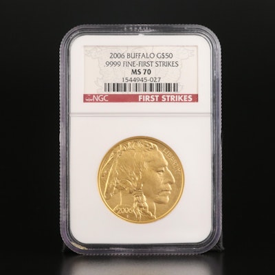 NGC Graded MS70 2006 1-Ounce $50 Buffalo Gold Bullion Coin