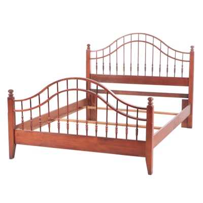 American Colonial Style Maple Full/Queen Size Bed Frame, Late 20th Century