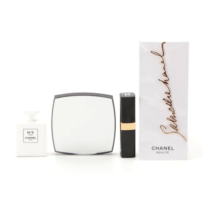 Chanel Beauté Promotional Mirror, USB Drive, Bookmark, and Paperweight