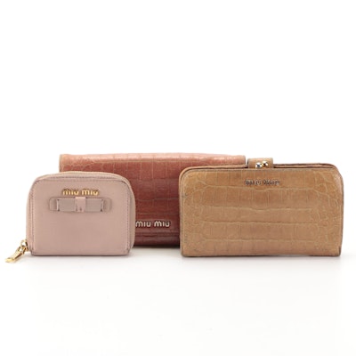 Miu Miu Continental Wallets with Coin Purse in Leather