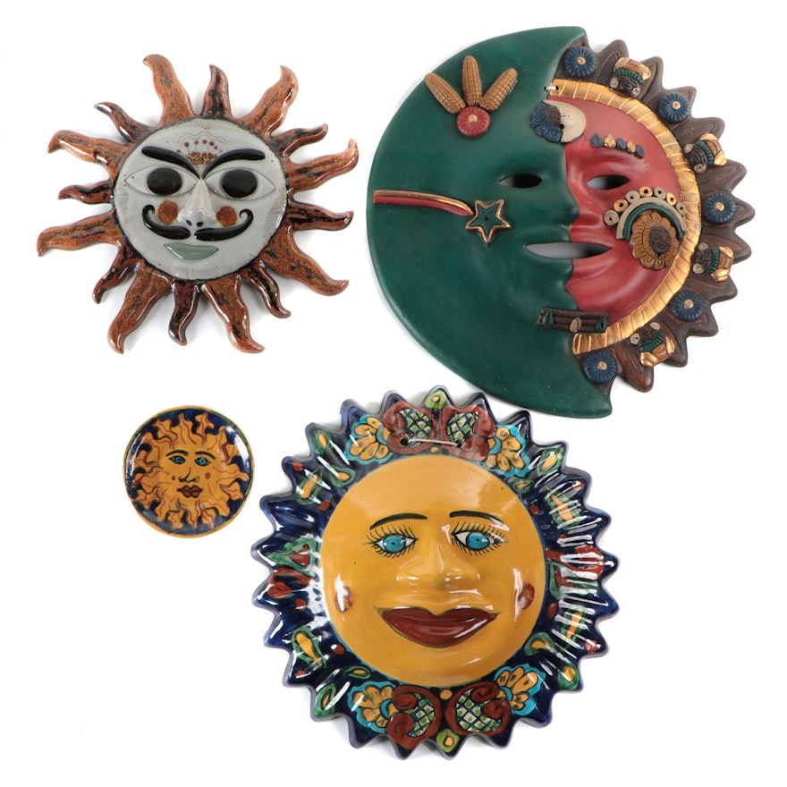 Mexican Handcrafted Celestial Themed Terracotta Wall Decor