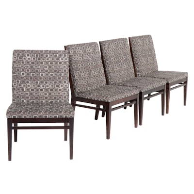 Four Contemporary Gunlocke Company Upholstered Side Chairs