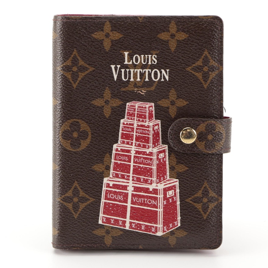 Louis Vuitton Limited Edition Monogram Malle Empilees Stacked Trunks Agenda