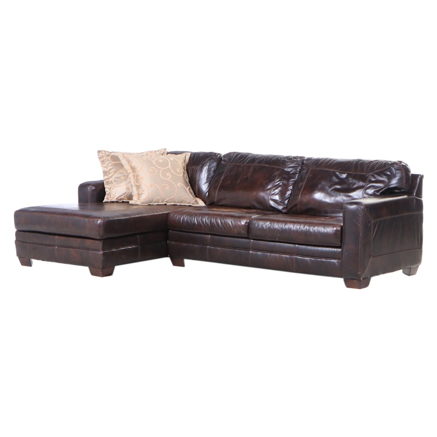 Ashley Furniture Bonded Leather Sectional Sofa