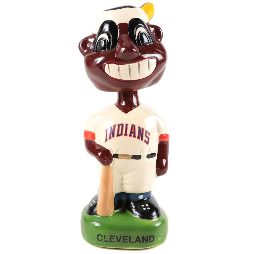 Vintage Cleveland Indians Knuckle Heads Chief Wahoo Bobblehead 