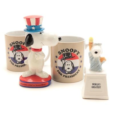 United Feature Syndicate, Inc. Snoopy Figurines and Other Mugs