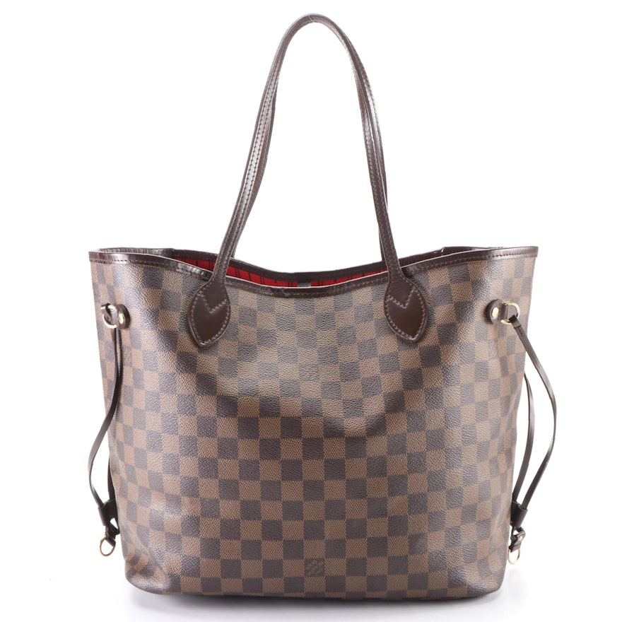 Louis Vuitton Neverfull MM in Damier Ebene Canvas and Leather