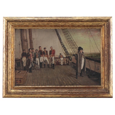 Oil Painting of Napoleon and His Crew