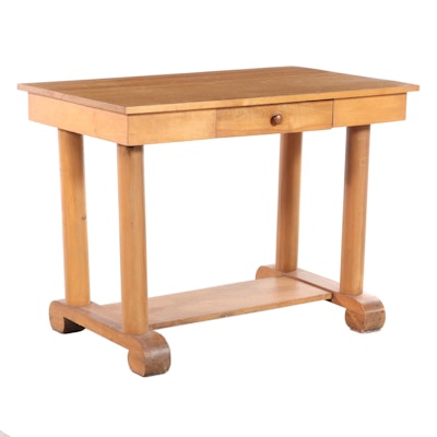 American Empire Revival Maple Writing Table, Early 20th Century