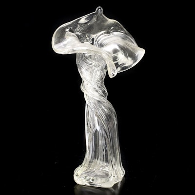 Free Form Blown Art Glass Vase, 1980s