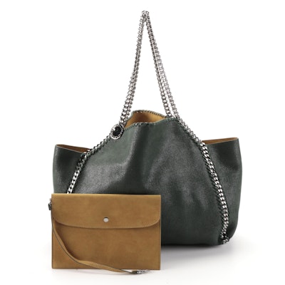 Stella McCartney Reversible Falabella Shaggy Deer Shoulder Bag with Pouch