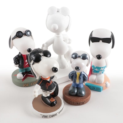 Peanuts "Joe Cool" Snoopy Plastic and Resin Figurines and Bobbleheads