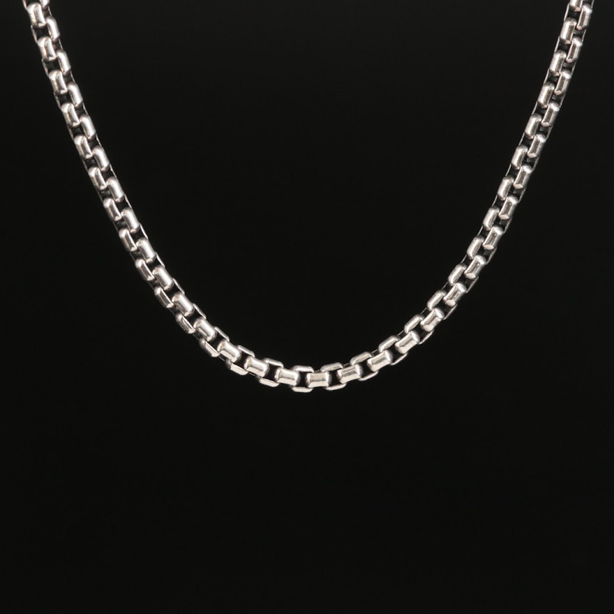 David Yurman Sterling Box Chain Necklace