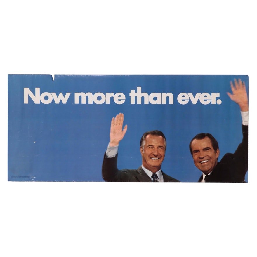 Richard Nixon and Spiro Agnew Poster "Now More Than Ever"