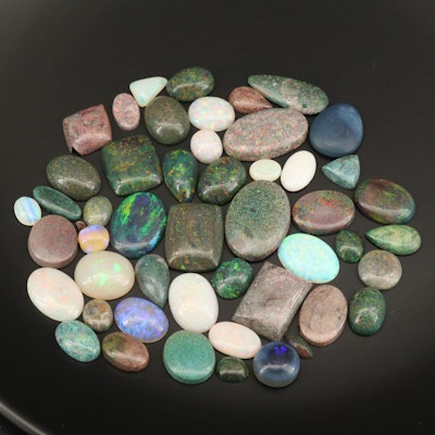 Loose Mixed Opal and Lab Grown Opal Cabochons