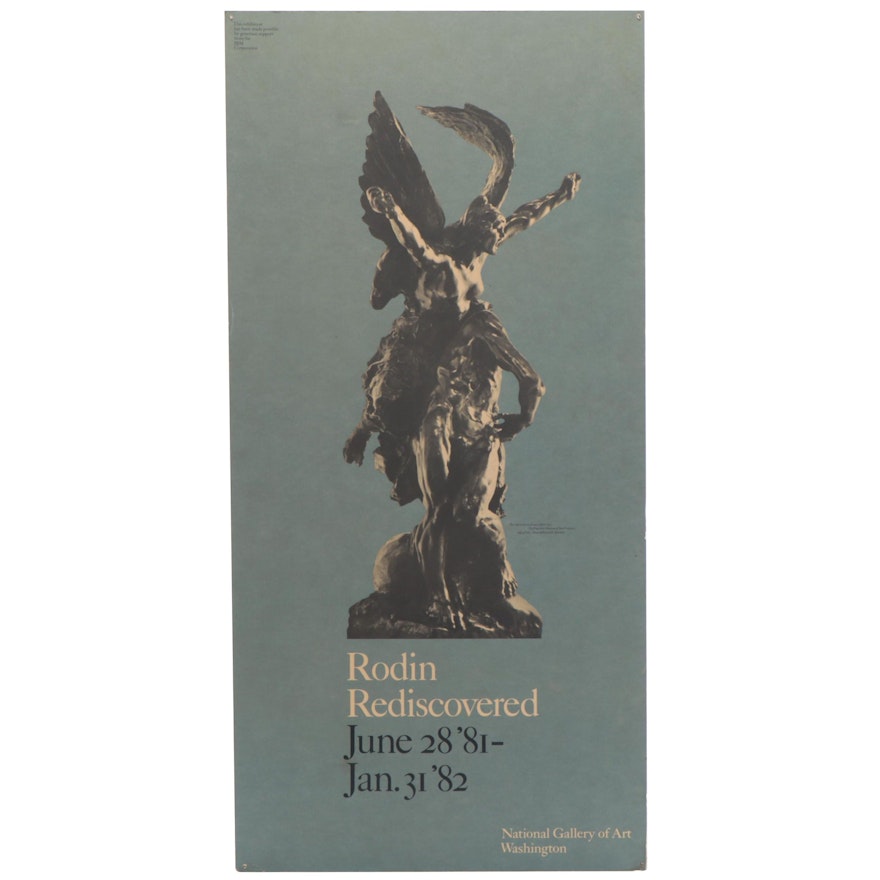 Offset Lithograph Exhibition Poster for Auguste Rodin, Circa 1981