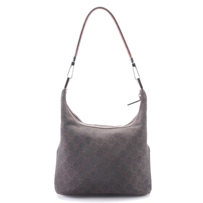 Gucci Shoulder Bag in GG Denim and Leather Trim