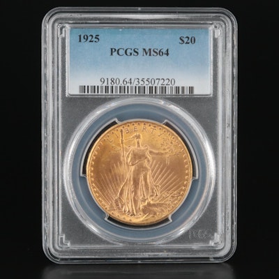 PCGS Graded MS64 1925 Saint-Gaudens $20 Gold Coin