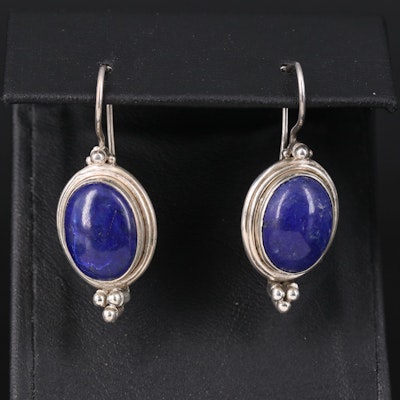 Sterling Lapis Lazuli Drop Earrings