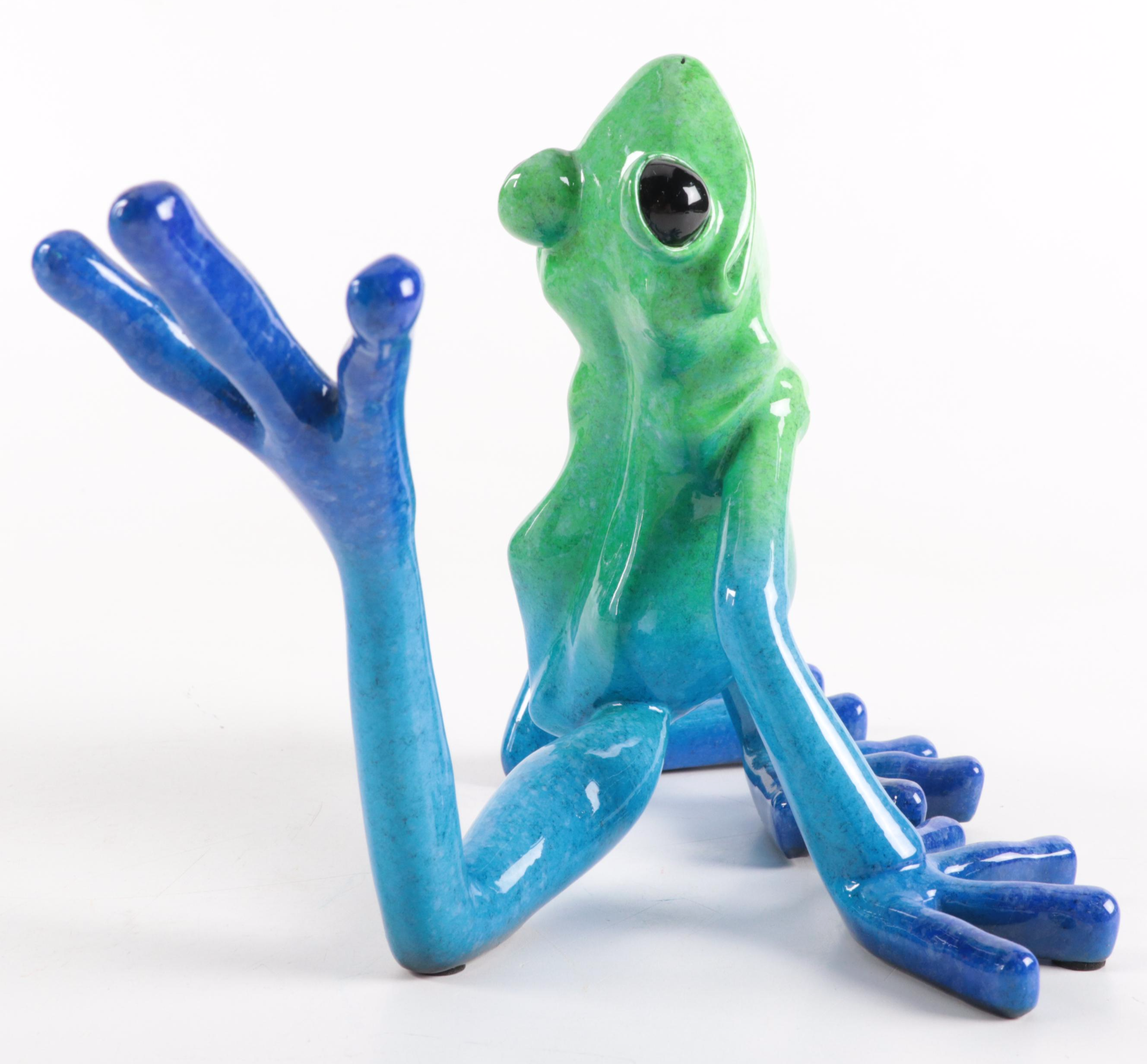 Kitty's Critters "Nirvana" and Other Resin Frog Figurines EBTH